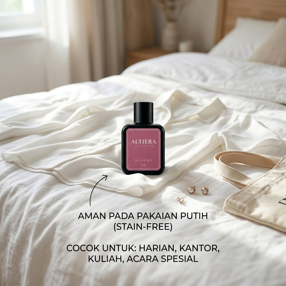 Aman di pakaian putih, uji dulu di area tersembunyi